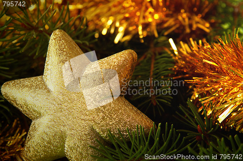 Image of Golden-green christmas decoration