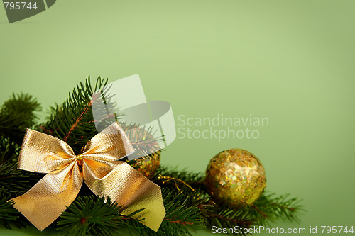 Image of Golden-green christmas decoration