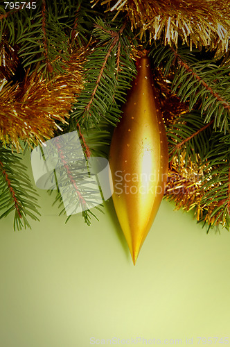 Image of Golden-green christmas decoration