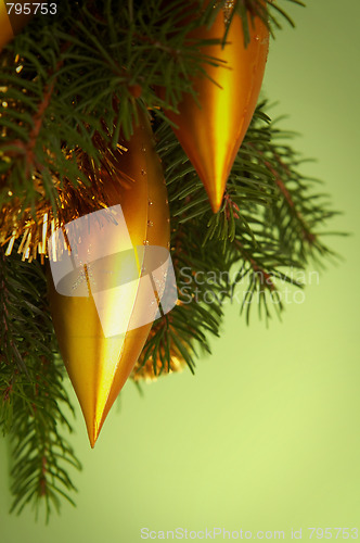 Image of Golden-green christmas decoration