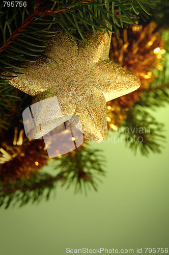 Image of Golden-green christmas decoration