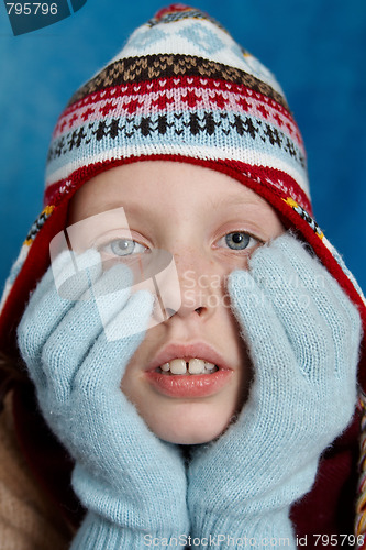 Image of Winter dressed girl