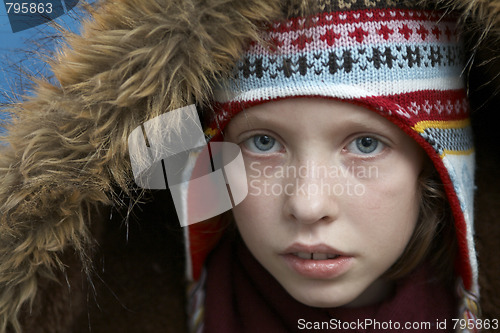 Image of Winter dressed girl