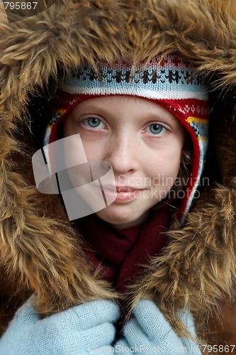 Image of Winter dressed girl