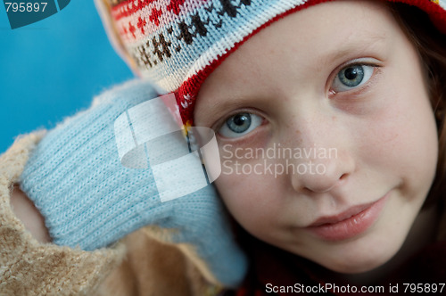 Image of Winter dressed girl