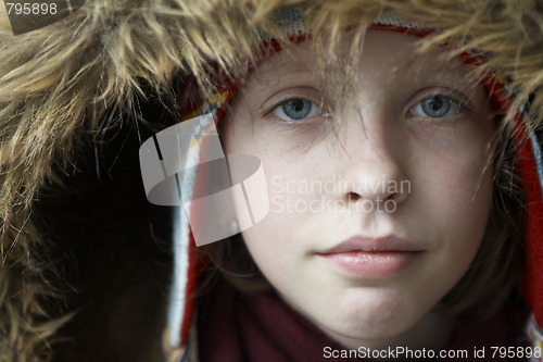 Image of Winter dressed girl