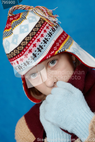 Image of Winter dressed girl