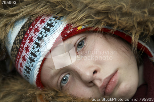 Image of Winter dressed girl