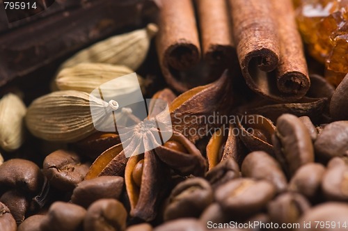 Image of aroma coffe. ingredients.