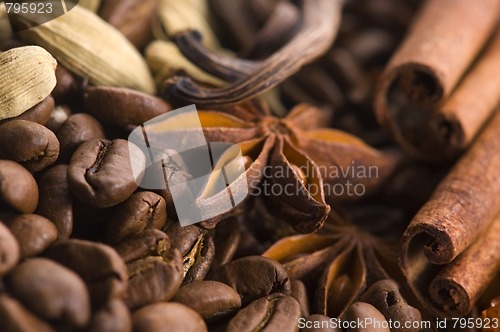 Image of aroma coffe. ingredients.