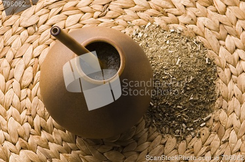 Image of argentinian calabash with yerba mate