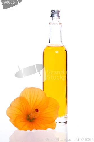 Image of bath oil with hibiscus