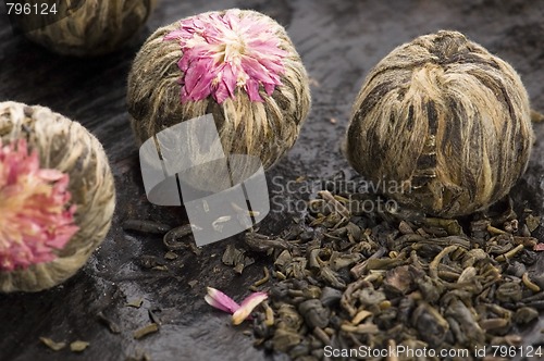 Image of Green chinese tea balls