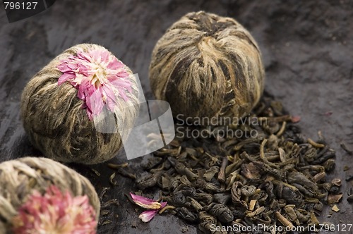 Image of Green chinese tea balls