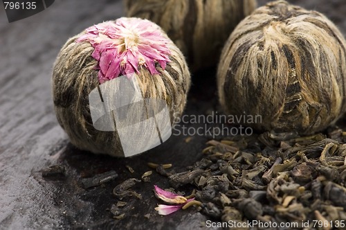 Image of Green chinese tea balls