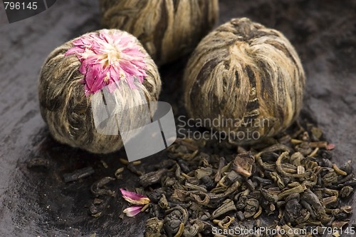 Image of Green chinese tea balls