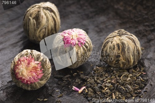 Image of Green chinese tea balls