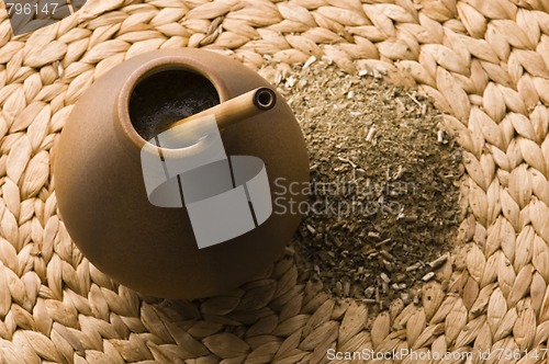 Image of argentinian calabash with yerba mate