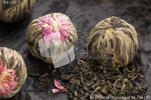 Image of Green chinese tea balls