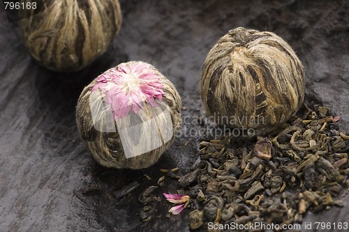 Image of Green chinese tea balls