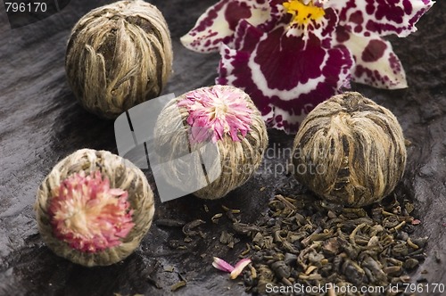 Image of Green chinese tea balls