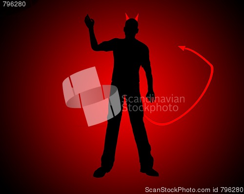 Image of Silhouetted Devil