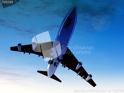 Image of Plane In Flight 