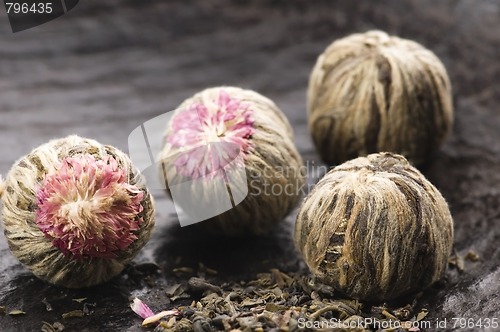 Image of Green chinese tea balls