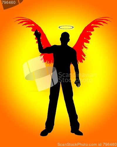 Image of Silhouetted Angel