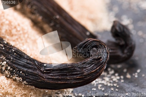 Image of vanilla beans with brown sugar