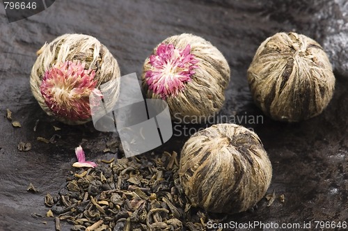 Image of Green chinese tea balls