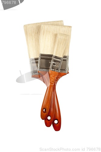 Image of New Paint Brushes on White