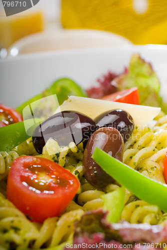 Image of italian fusilli pasta salad