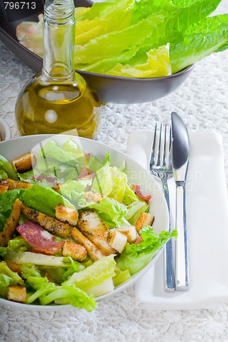 Image of fresh homemade ceasar salad