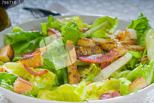 Image of fresh homemade ceasar salad