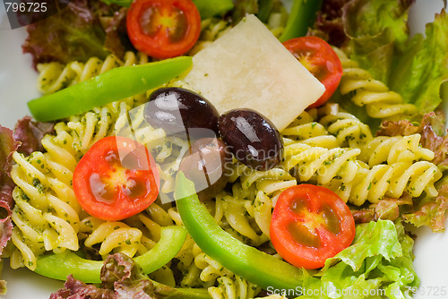 Image of italian fusilli pasta salad