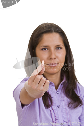 Image of Young Woman Offering A Pill