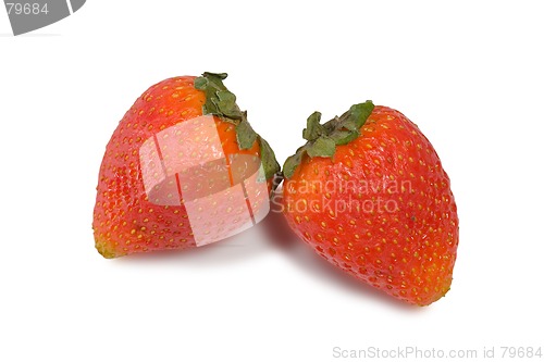 Image of Strawberries isolated on white background with clipping path