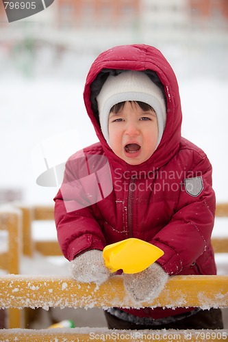 Image of toddler yells