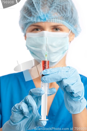 Image of nurse with a syringe