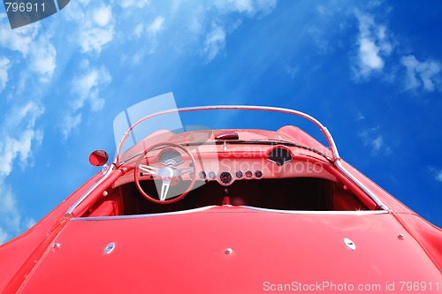 Image of Vintage American Red Car 60's