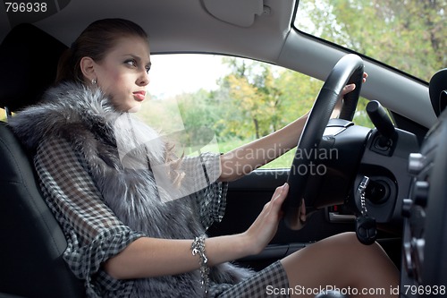 Image of woman in the car