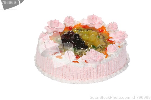 Image of wedding sweet cake with flower