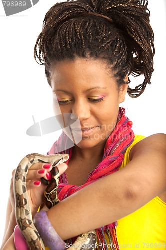 Image of woman with snake