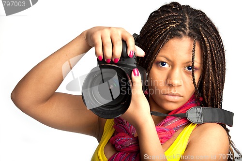 Image of woman with camera