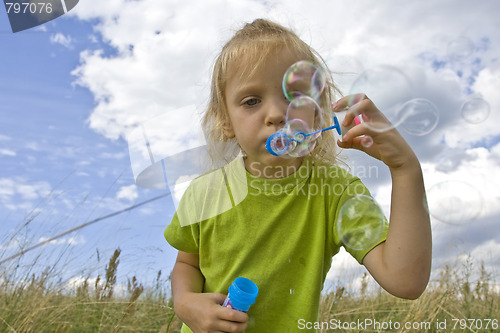 Image of Childrem blowing bubbles