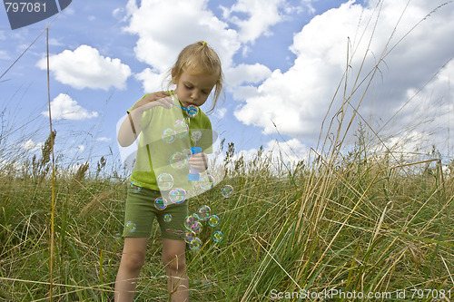 Image of Childrem blowing bubbles