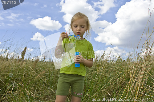 Image of Childrem blowing bubbles