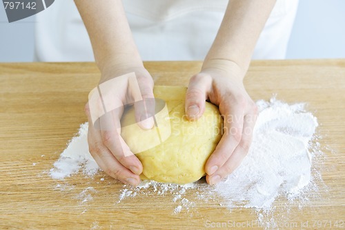 Image of Hands kneading dough