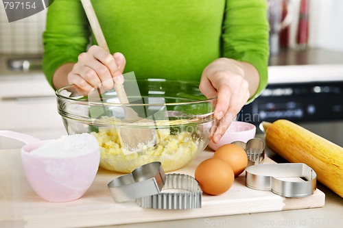 Image of Mixing ingredients for cookies